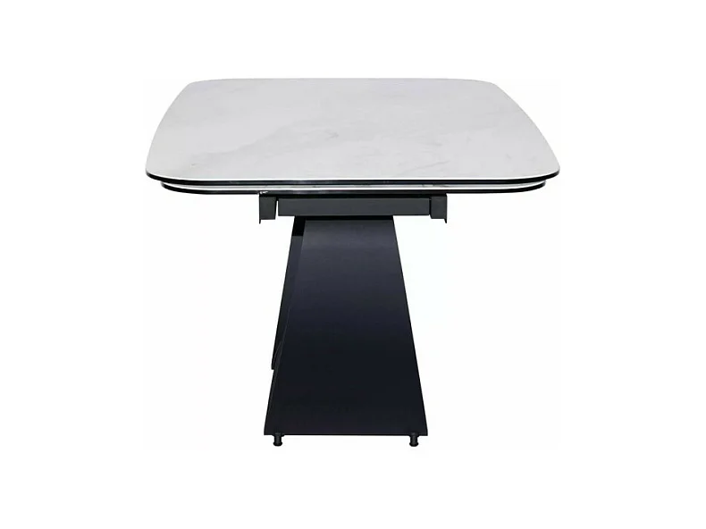 Table design rectangulaire extensible aspect marbre gris Ambre