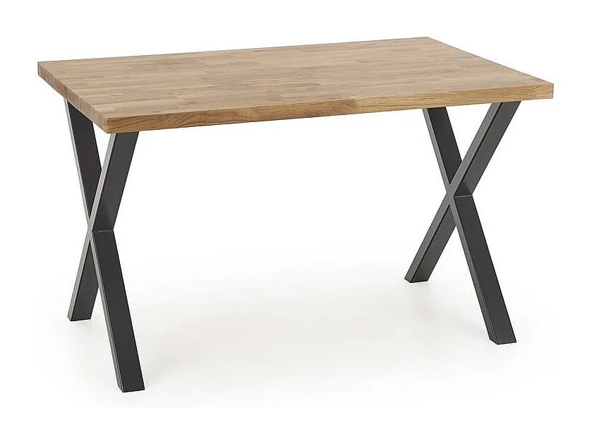 Table a manger extensible en chêne massif et métal 120cm Vinus - Sans rallonge