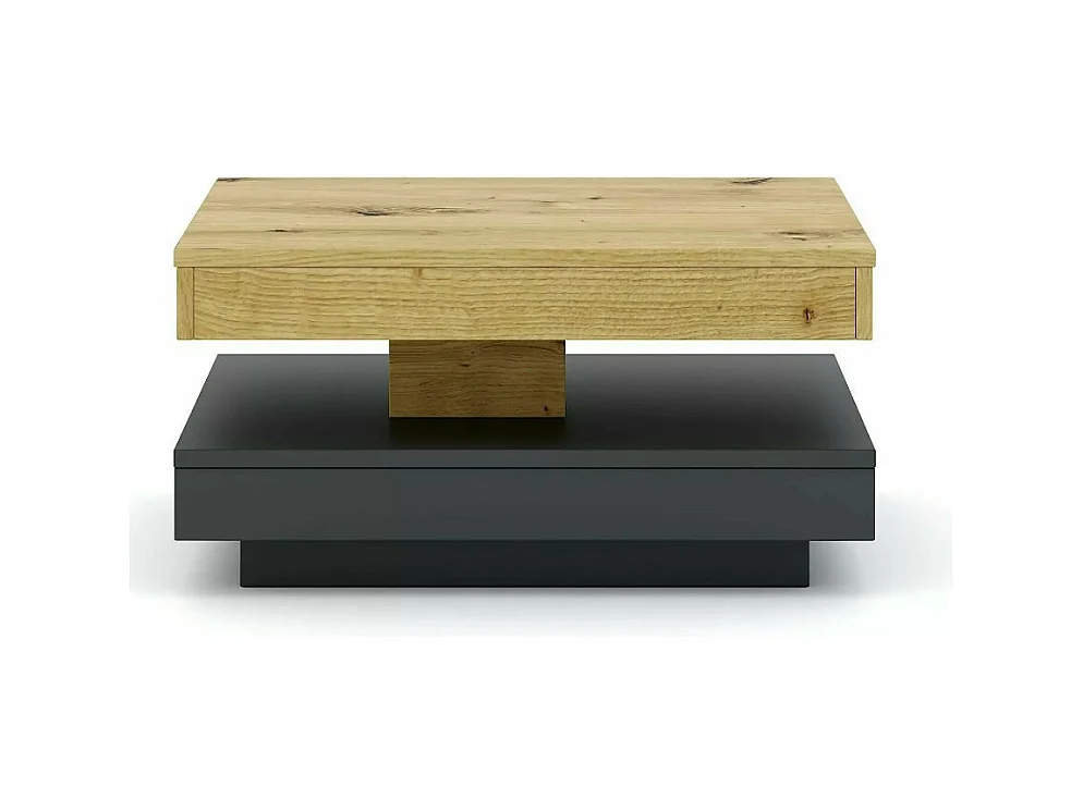 Mesa de centro cuadrada 67 cm con tablero giratorio Numba