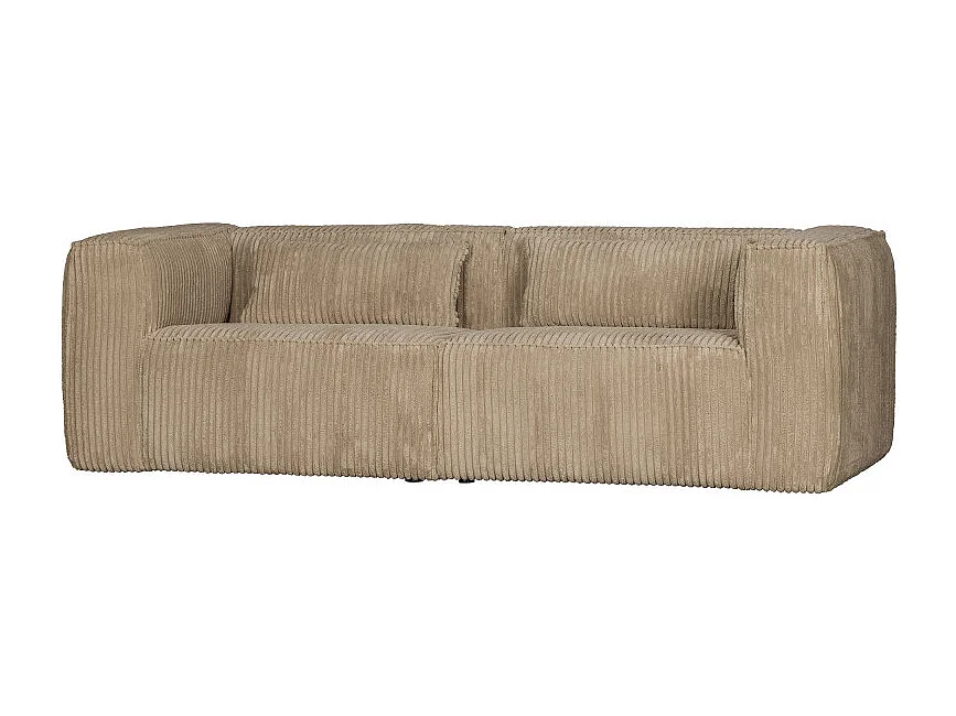 Canapé 3,5 places en tissu côtelé BEAN - Beige
