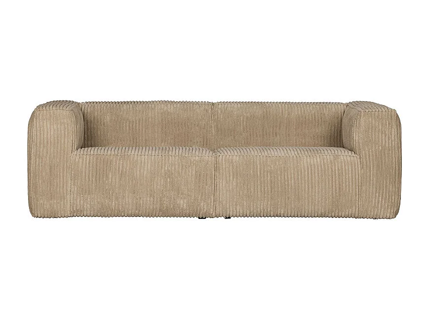 Canapé 3,5 places en tissu côtelé BEAN - Beige