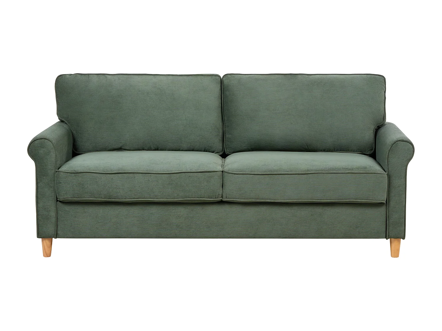 Divano RONNEBY Velluto a coste Verde scuro 3 posti