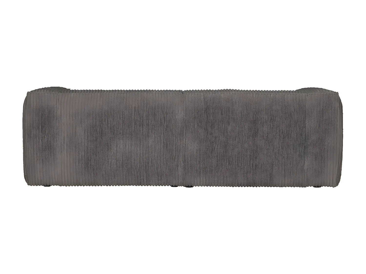 BEAN - Canapé 4 places en velours cotelé gris