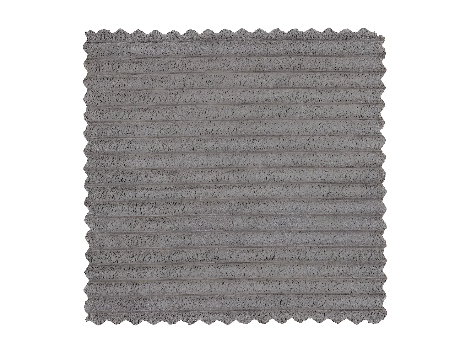 BEAN - Canapé 4 places en velours cotelé gris