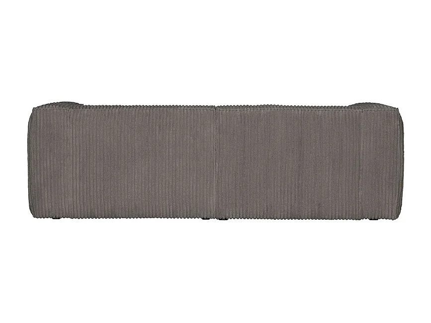 Canapé 3,5 places en tissu côtelé BEAN - Gris foncé