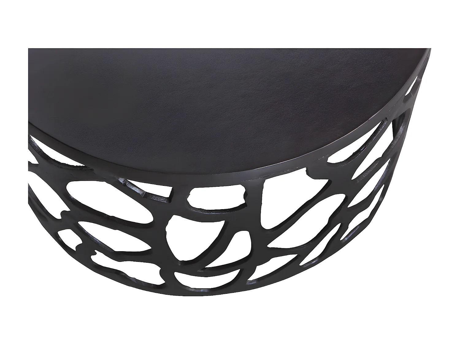 JASPER - Table basse ronde en métal noir D 64