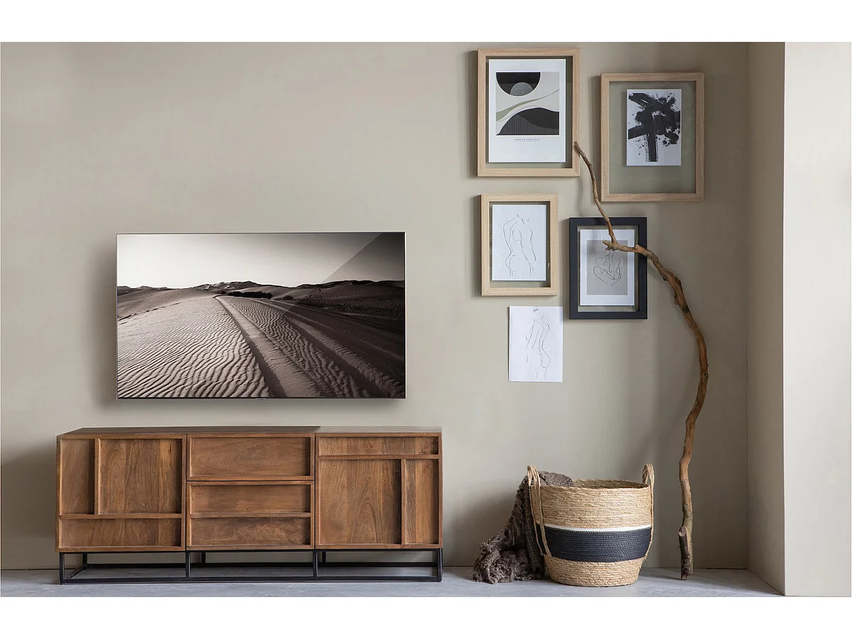 FORREST - Meuble TV en bois de manguier foncé