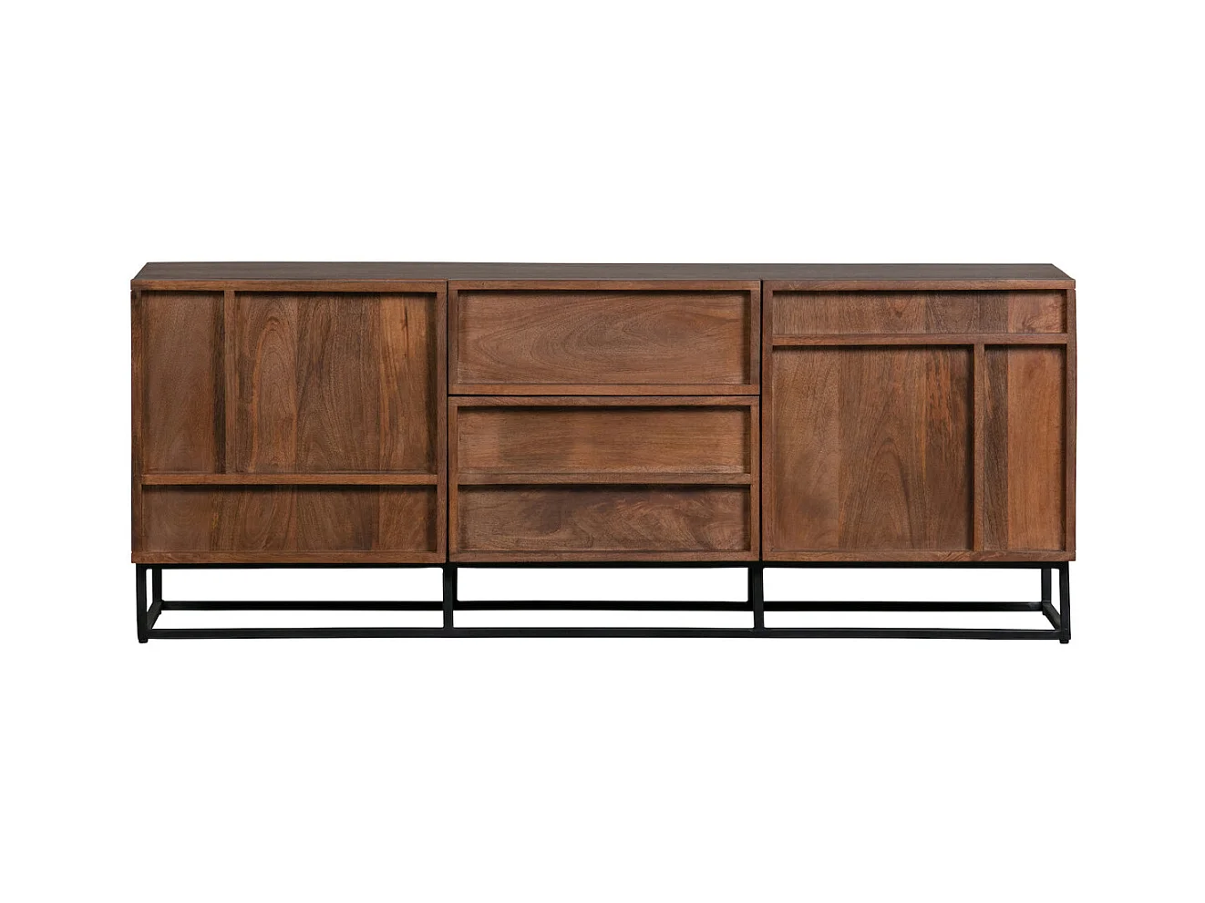 FORREST - TV-Möbel aus dunkelbraunem Holz L 140