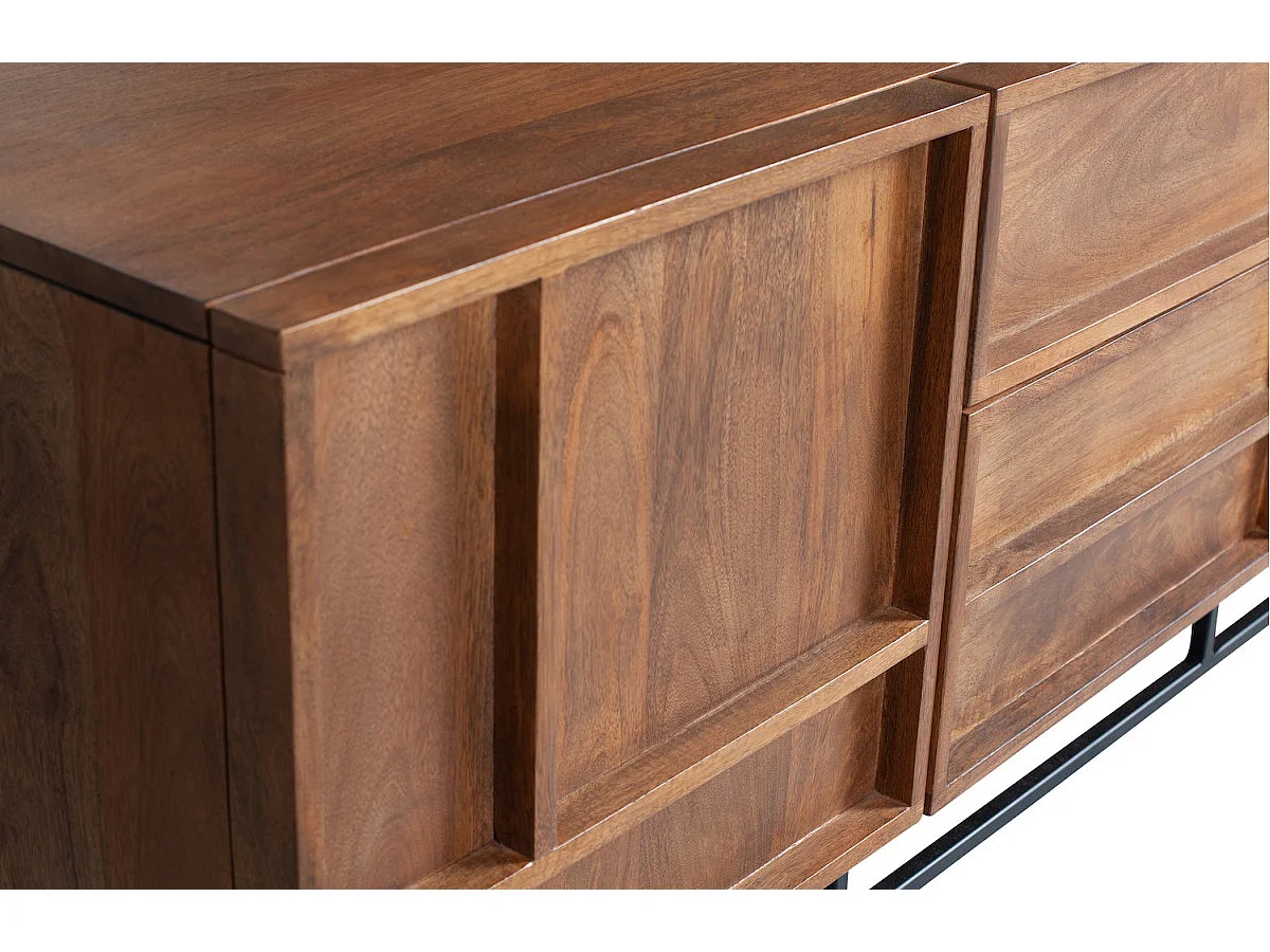 FORREST - TV-Möbel aus dunkelbraunem Holz L 140