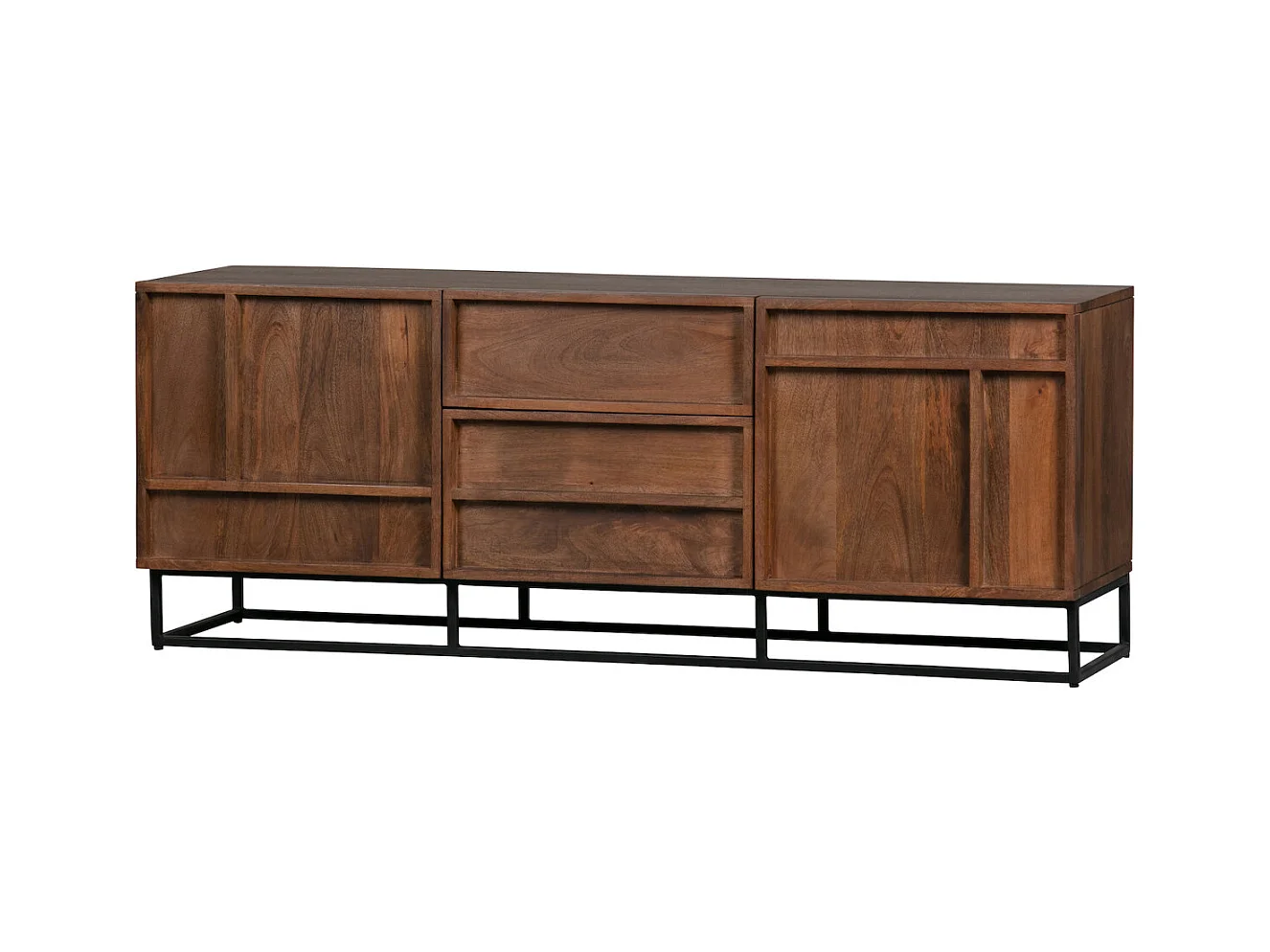FORREST - TV-Möbel aus dunkelbraunem Holz L 140