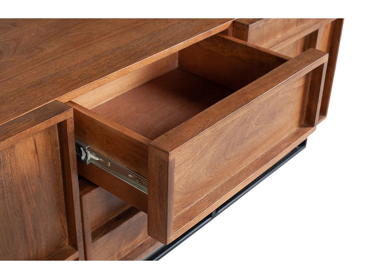 FORREST - Meuble TV en bois de manguier foncé