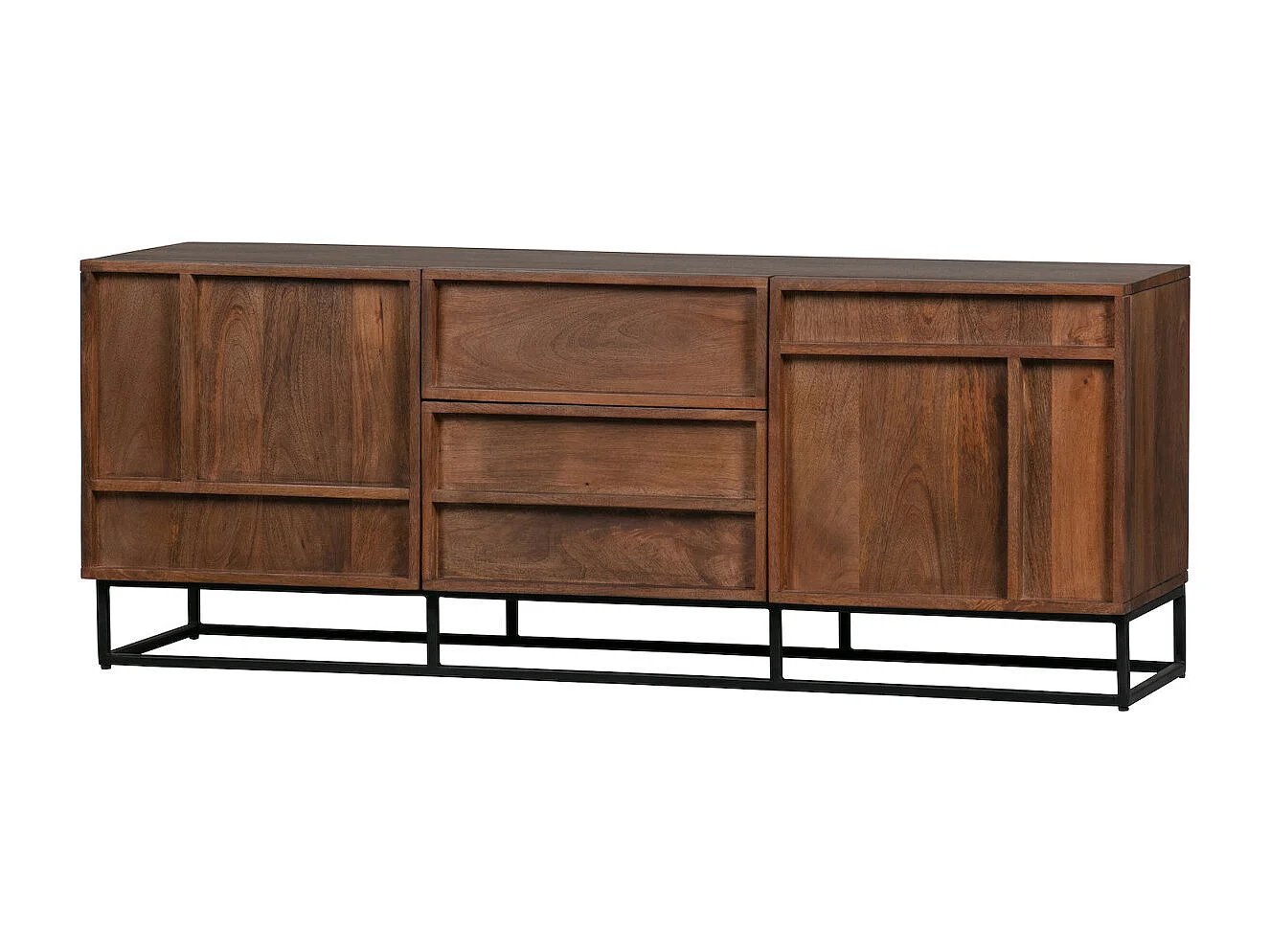 FORREST - Meuble TV en bois de manguier foncé