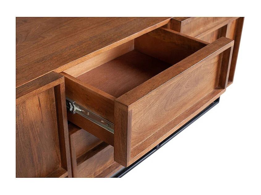 FORREST - Meuble TV en bois de manguier foncé