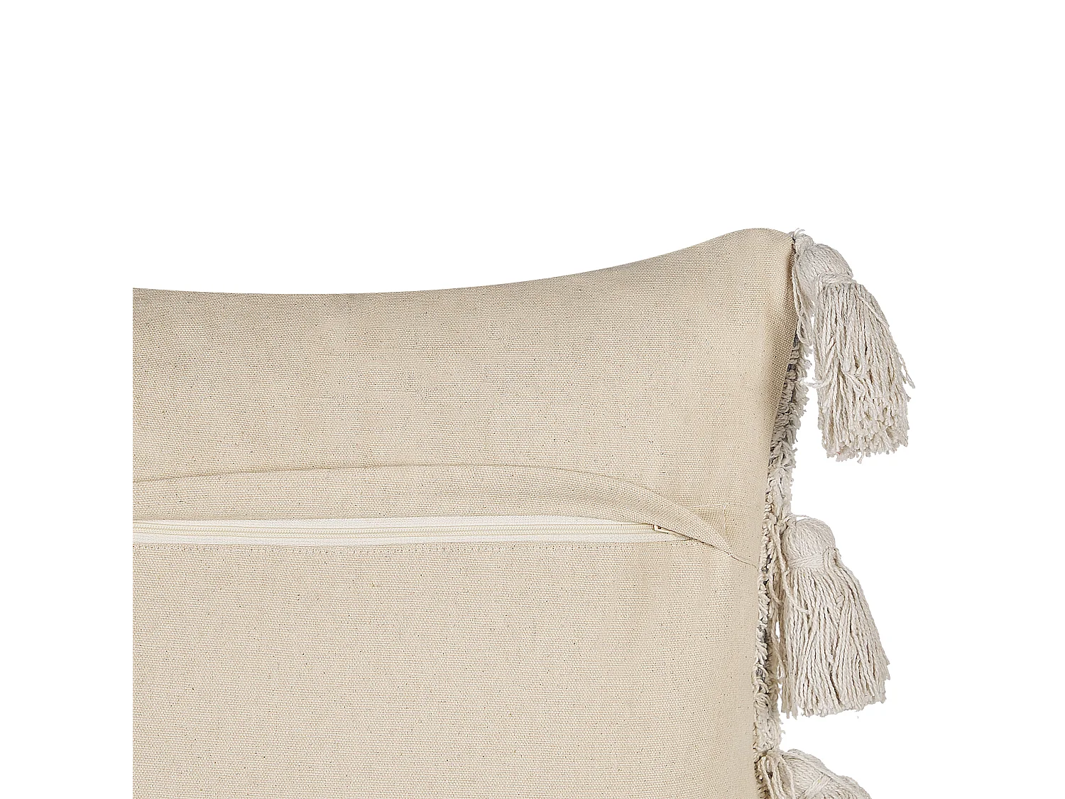 Dekokissen BOUVARDIA Baumwolle 45 x 45 cm Grau ZickZack-Muster