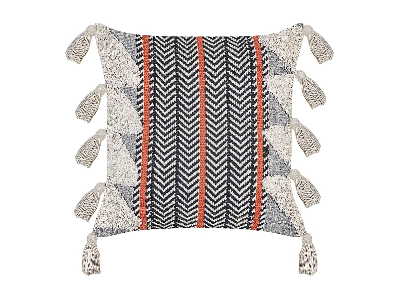 Sierkussen BOUVARDIA Katoen 45 x 45 cm Grijs Chevron patroon