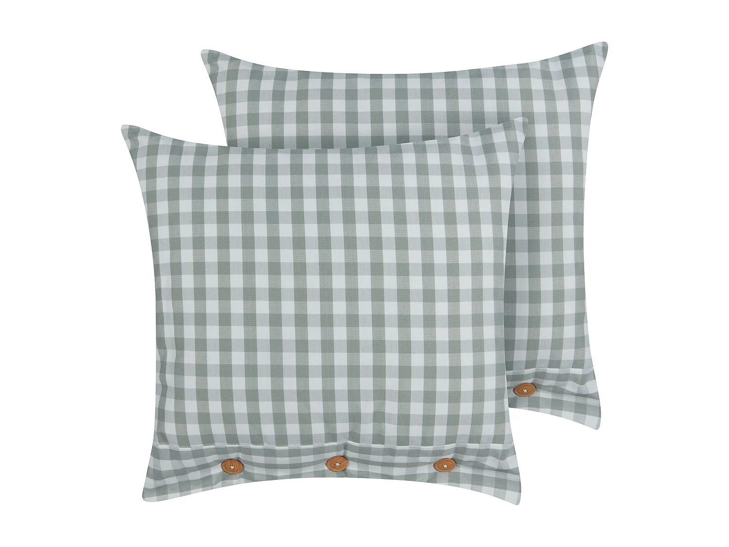 Set van 2 decoratieve kussens TALYA 45 x 45 cm Mintgroen Geblokt patroon