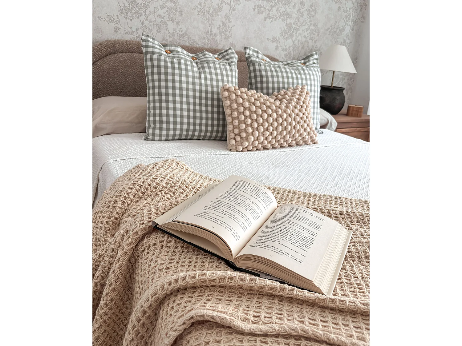 Lot de 2 coussins décoratifs TALYA 45 x 45 cm Vert menthe À carreaux