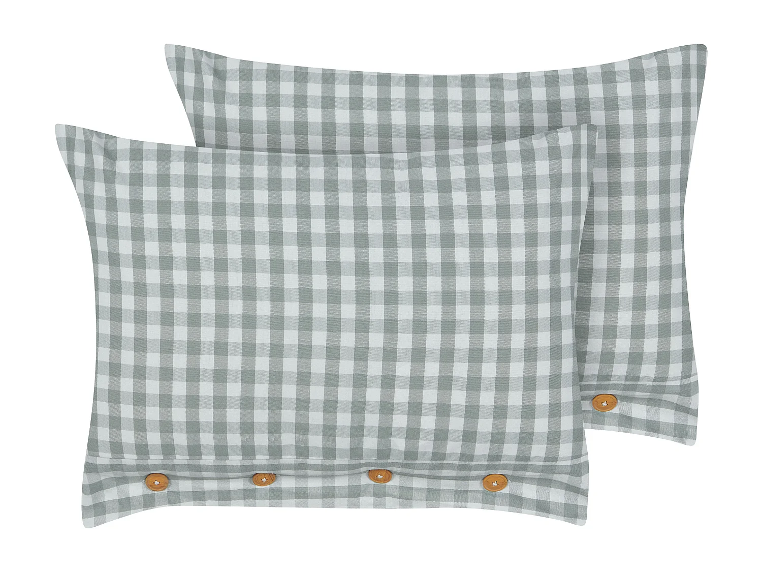 Dekokissen 2er Set TALYA 40 x 60 cm Mintgrün Kariertes Muster