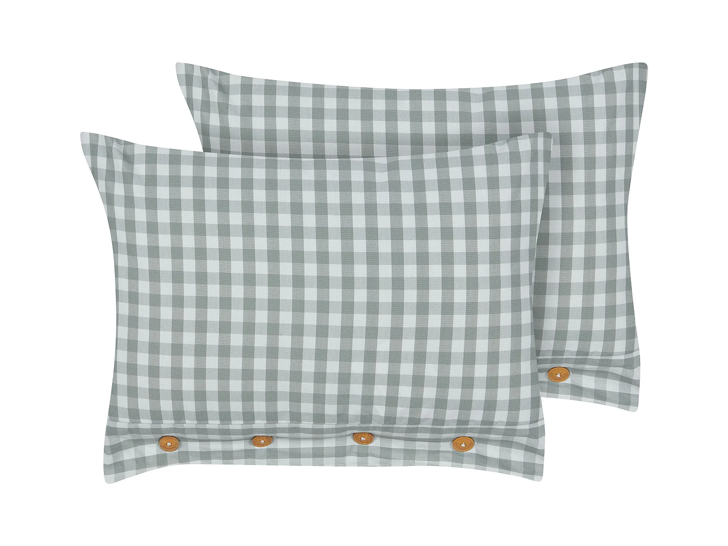 Set di 2 cuscini TALYA 40 x 60 cm Verde menta Trama a scacchi
