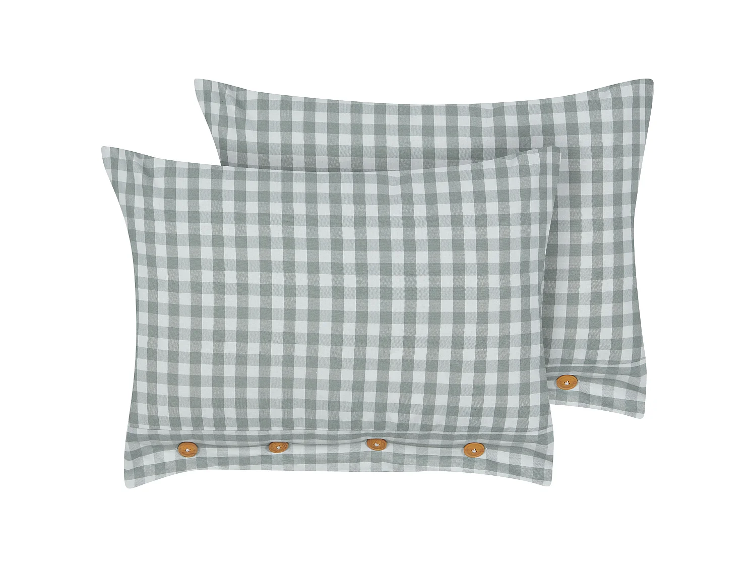 Lot de 2 coussins décoratifs TALYA 40 x 60 cm Vert menthe À carreaux