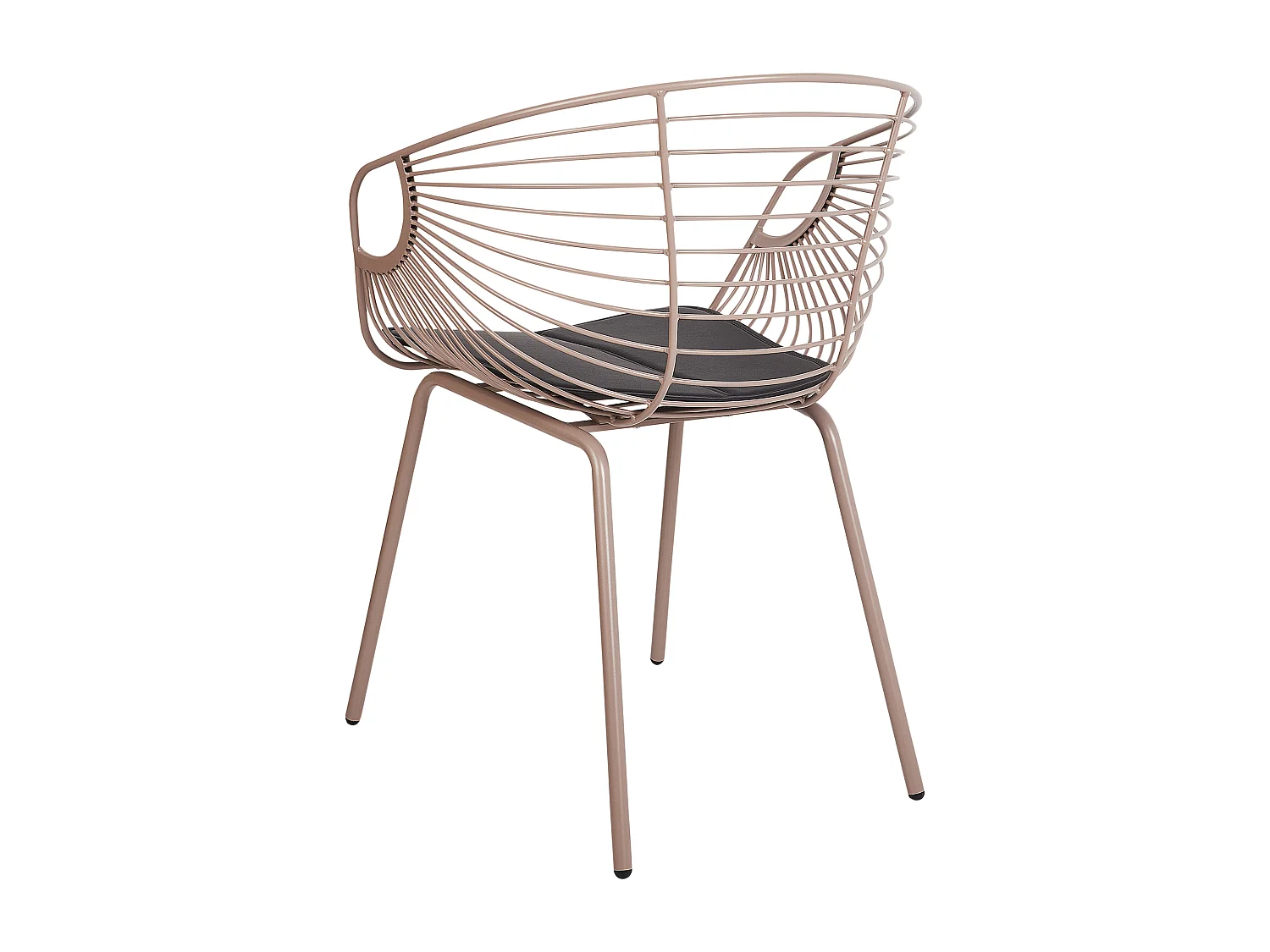 Conjunto de 2 cadeiras de jantar HOBACK Metal Creme