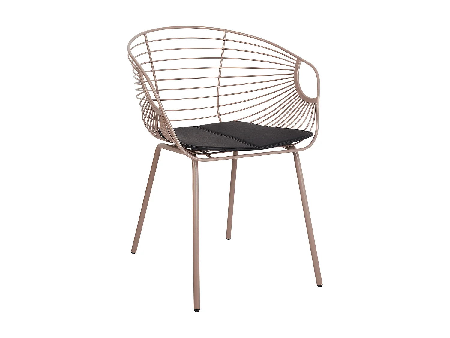 Lot de 2 chaises de salle à manger HOBACK Métal Beige