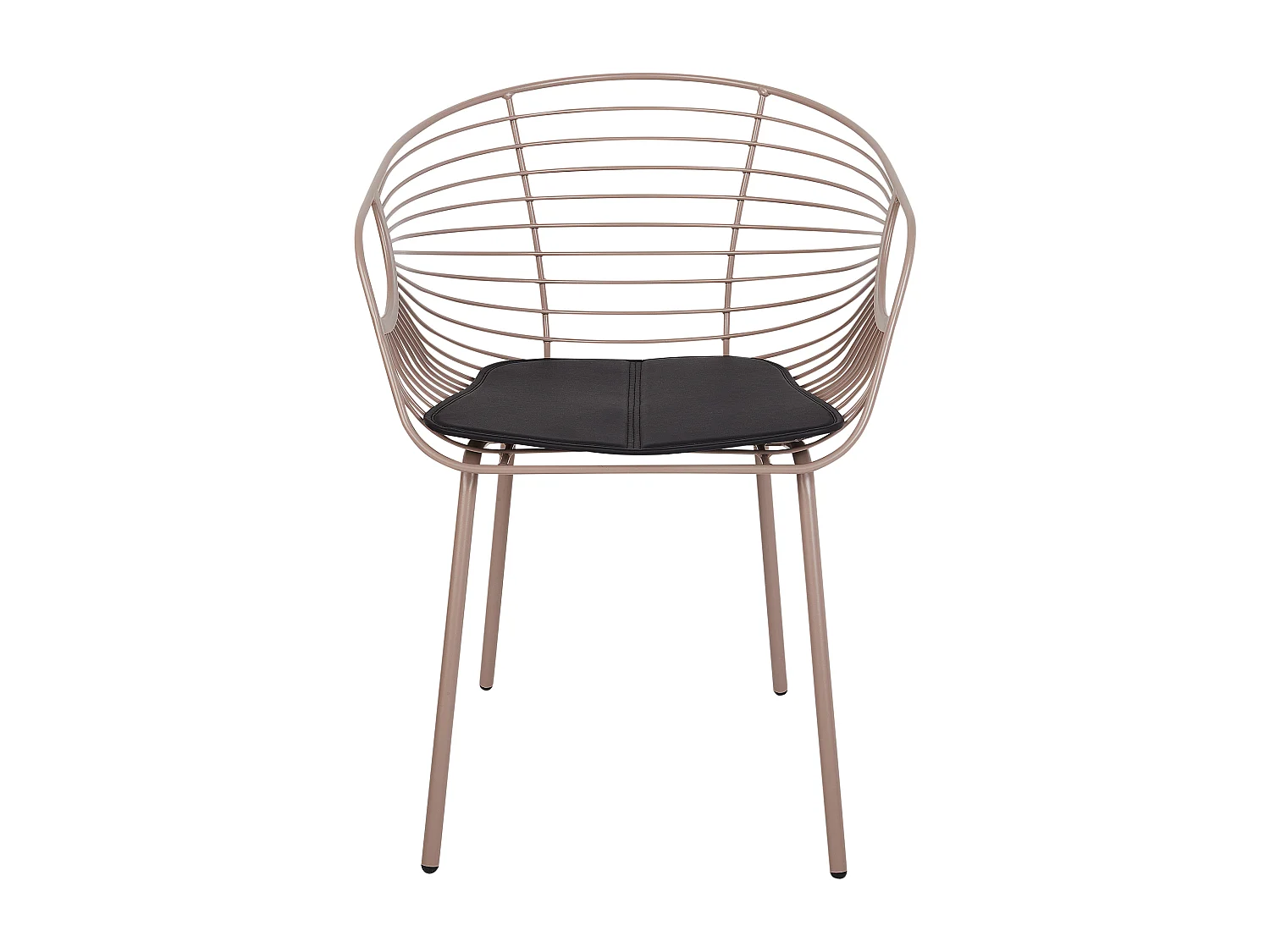 Lot de 2 chaises de salle à manger HOBACK Métal Beige