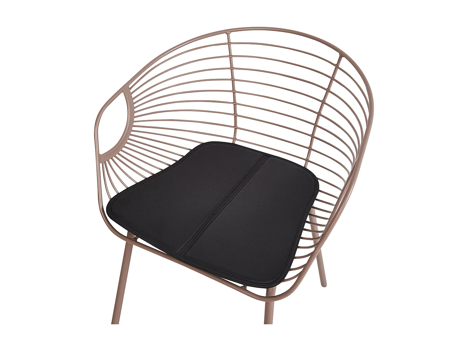 Lot de 2 chaises de salle à manger HOBACK Métal Beige