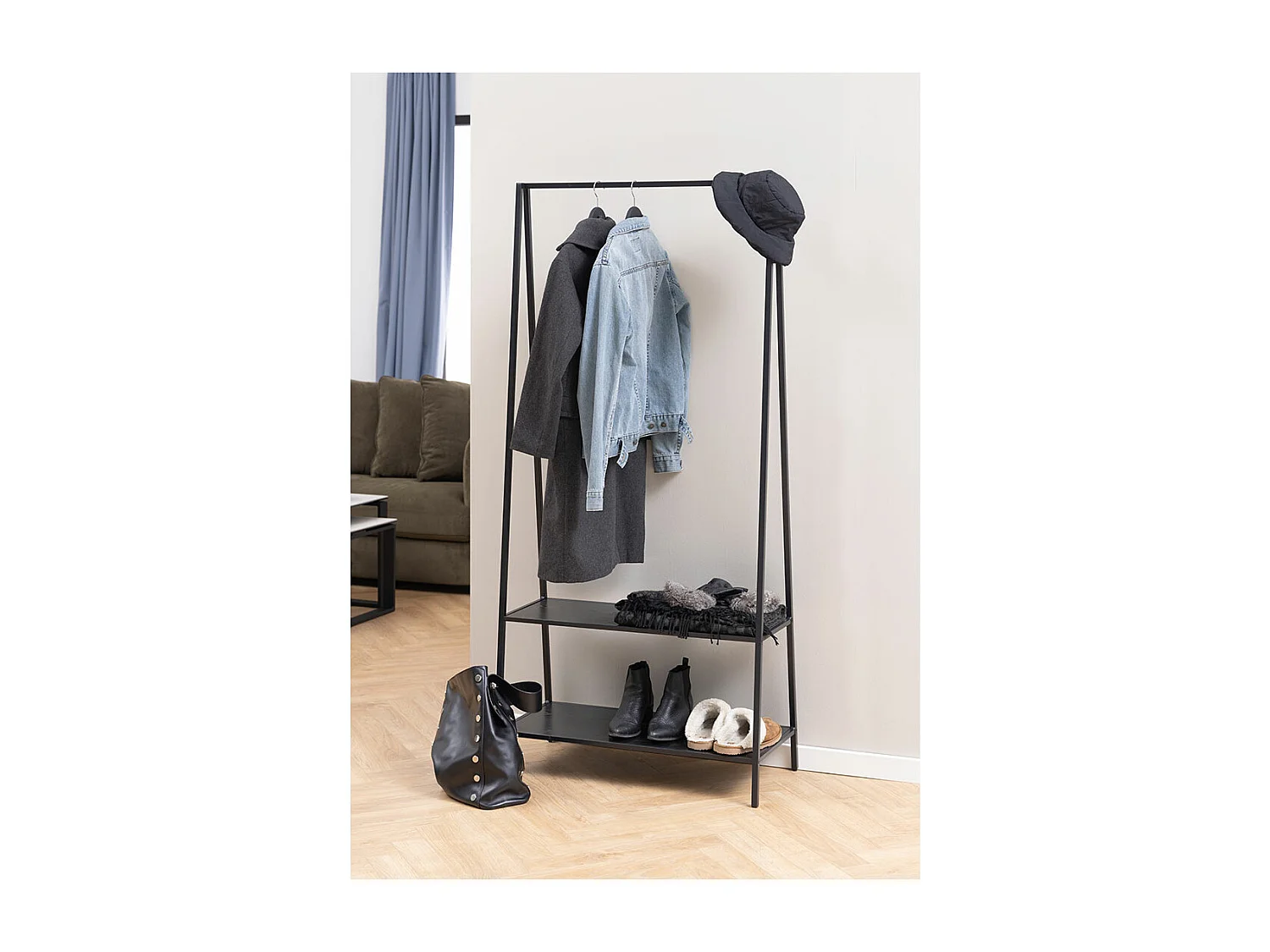 Sea kapstok 2 planken zwart.