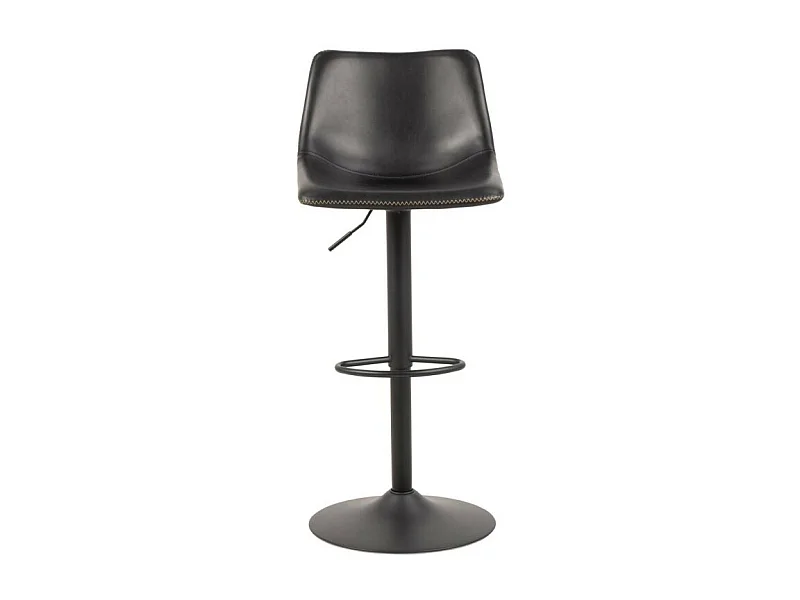 Taburete de bar Oregon con costuras en contraste beige y negro.