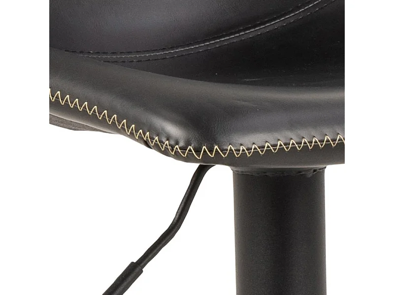 Sgabello da bar Oregon con cuciture a contrasto beige, nero.