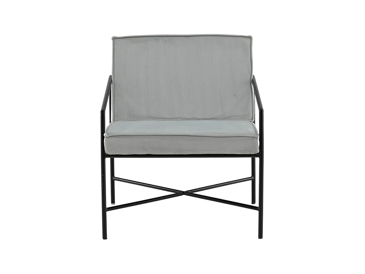 Rakel fauteuil fluweel grijs.