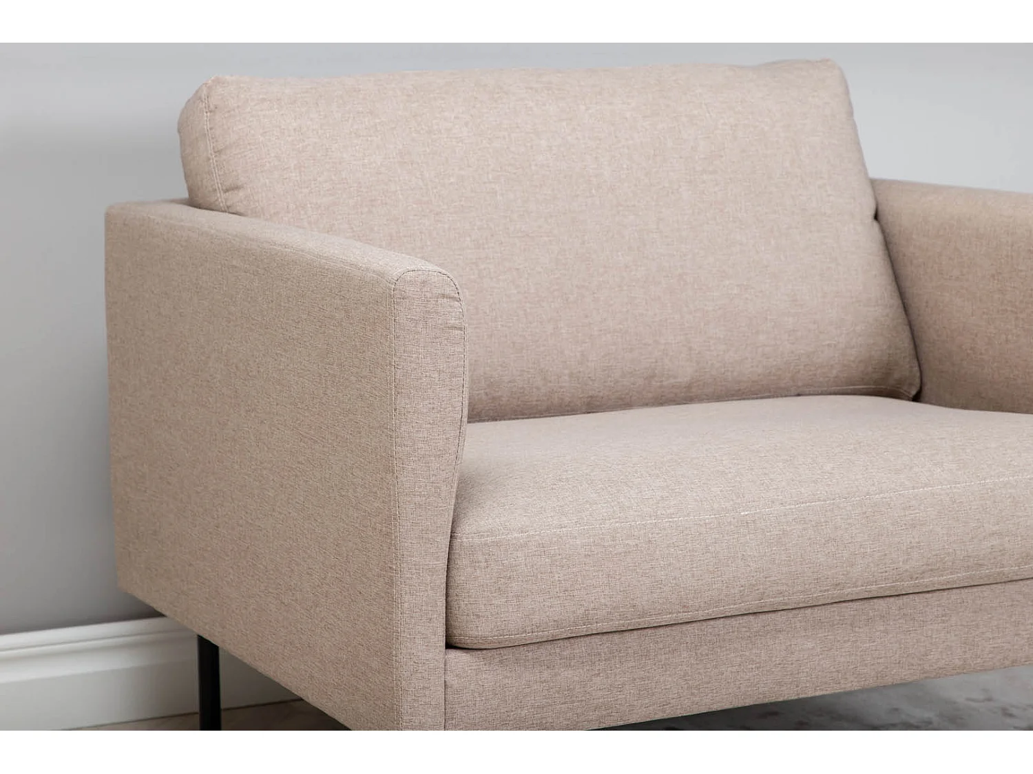 Fauteuil en Tissu "Zoom" 95cm Beige