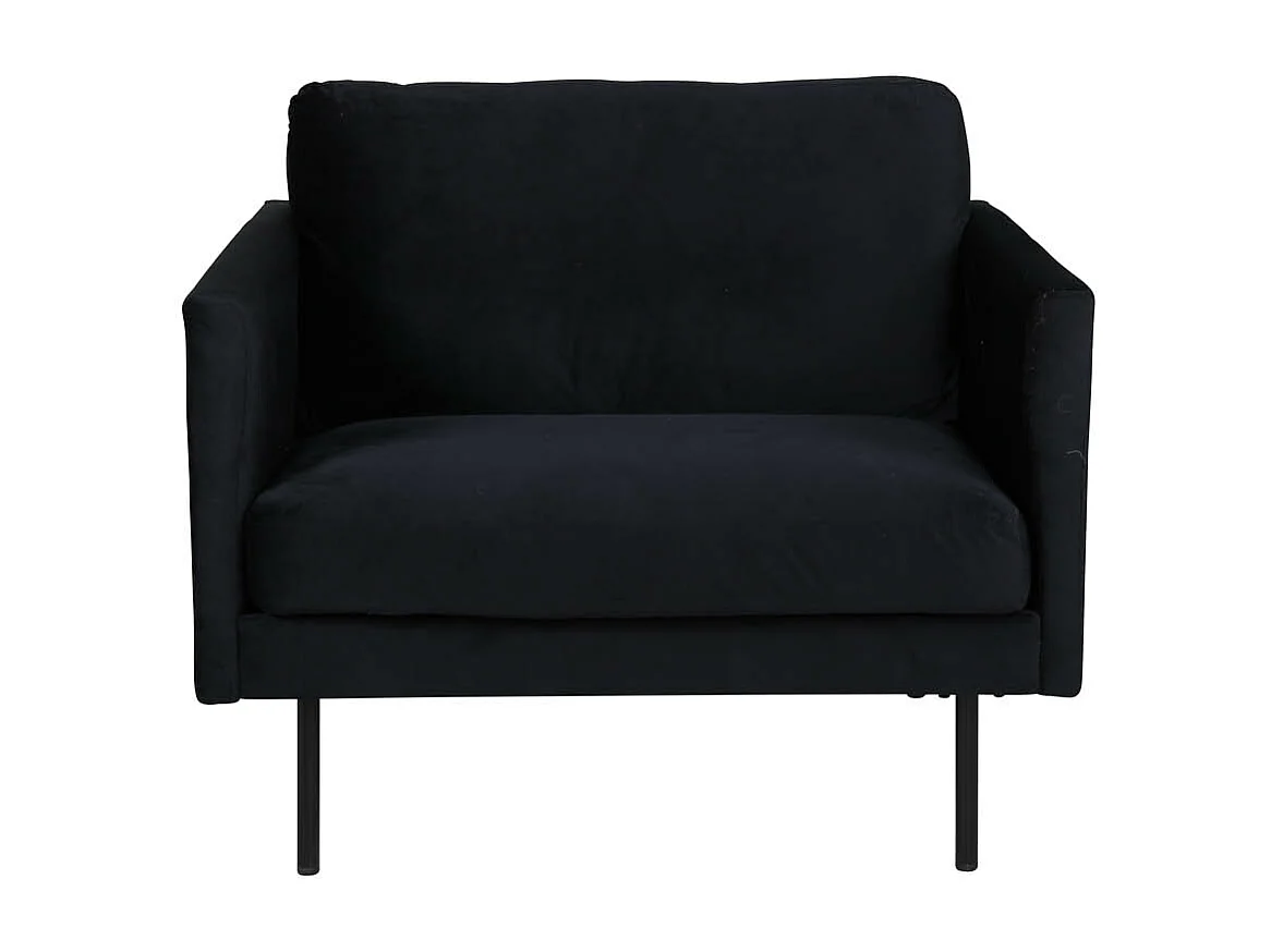 Zoom Sessel velour schwarz.