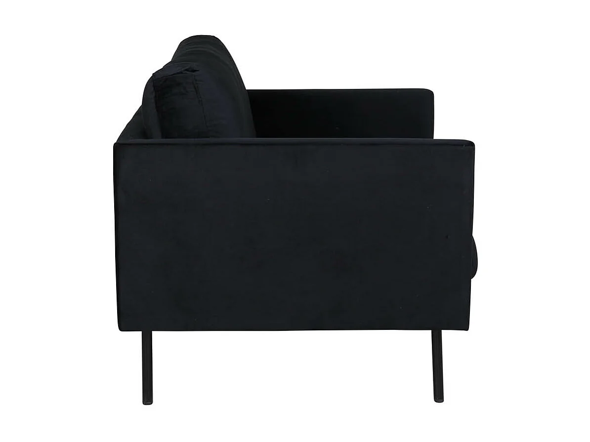 Zoom Sessel velour schwarz.