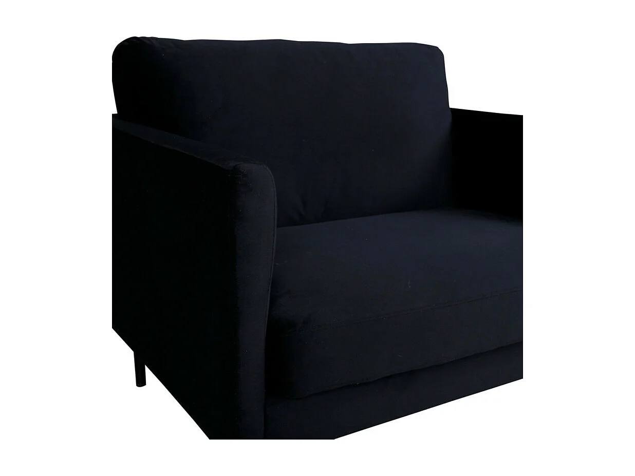 Zoom Sessel velour schwarz.