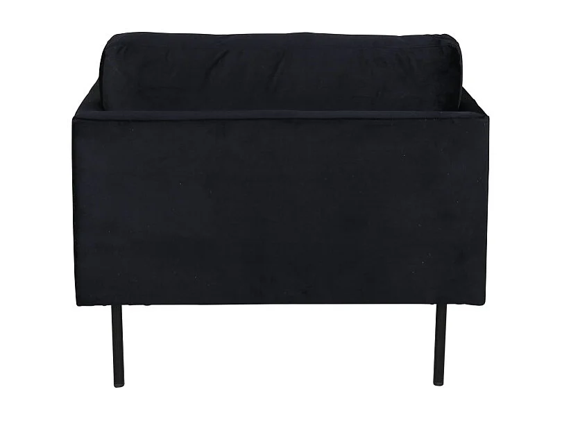 Fauteuil en Velours "Zoom" 95cm Noir