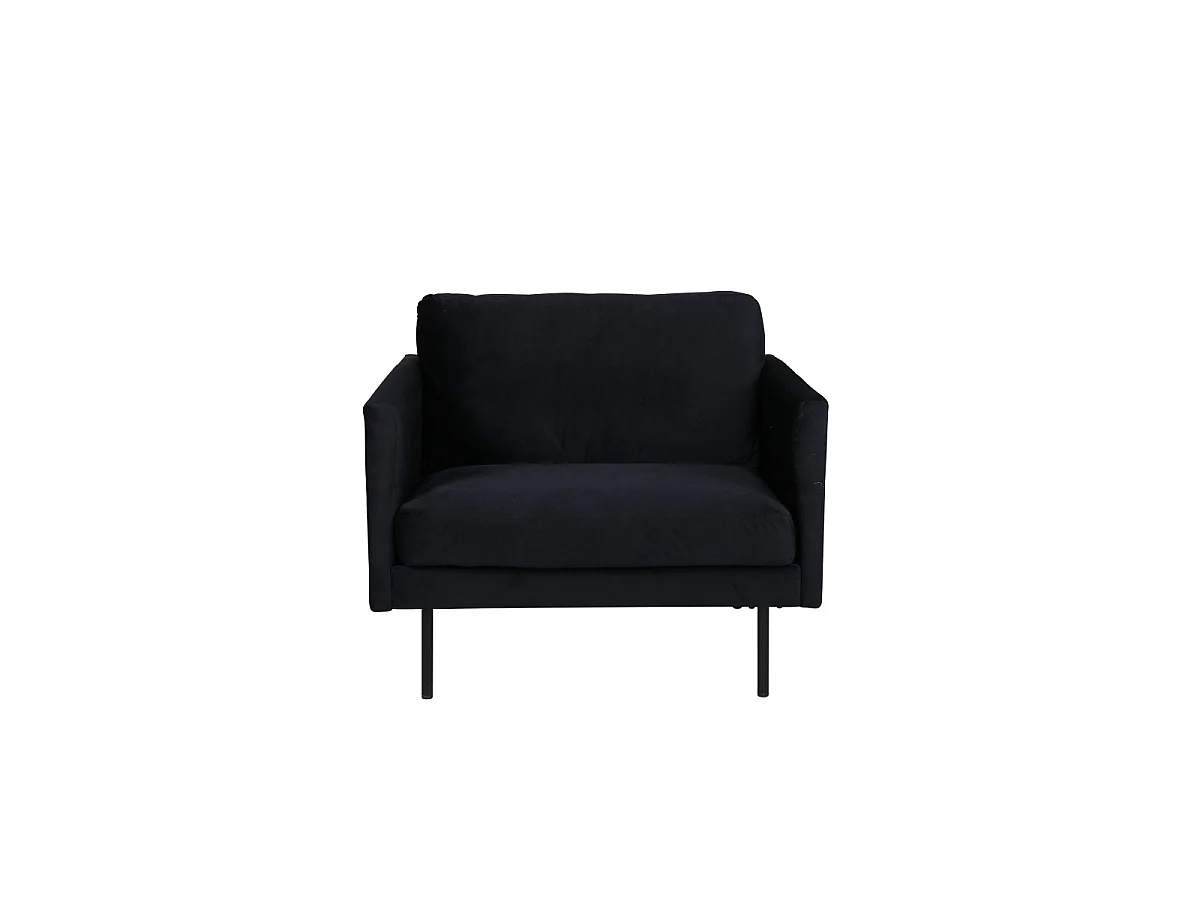 Zoom Sessel velour schwarz.