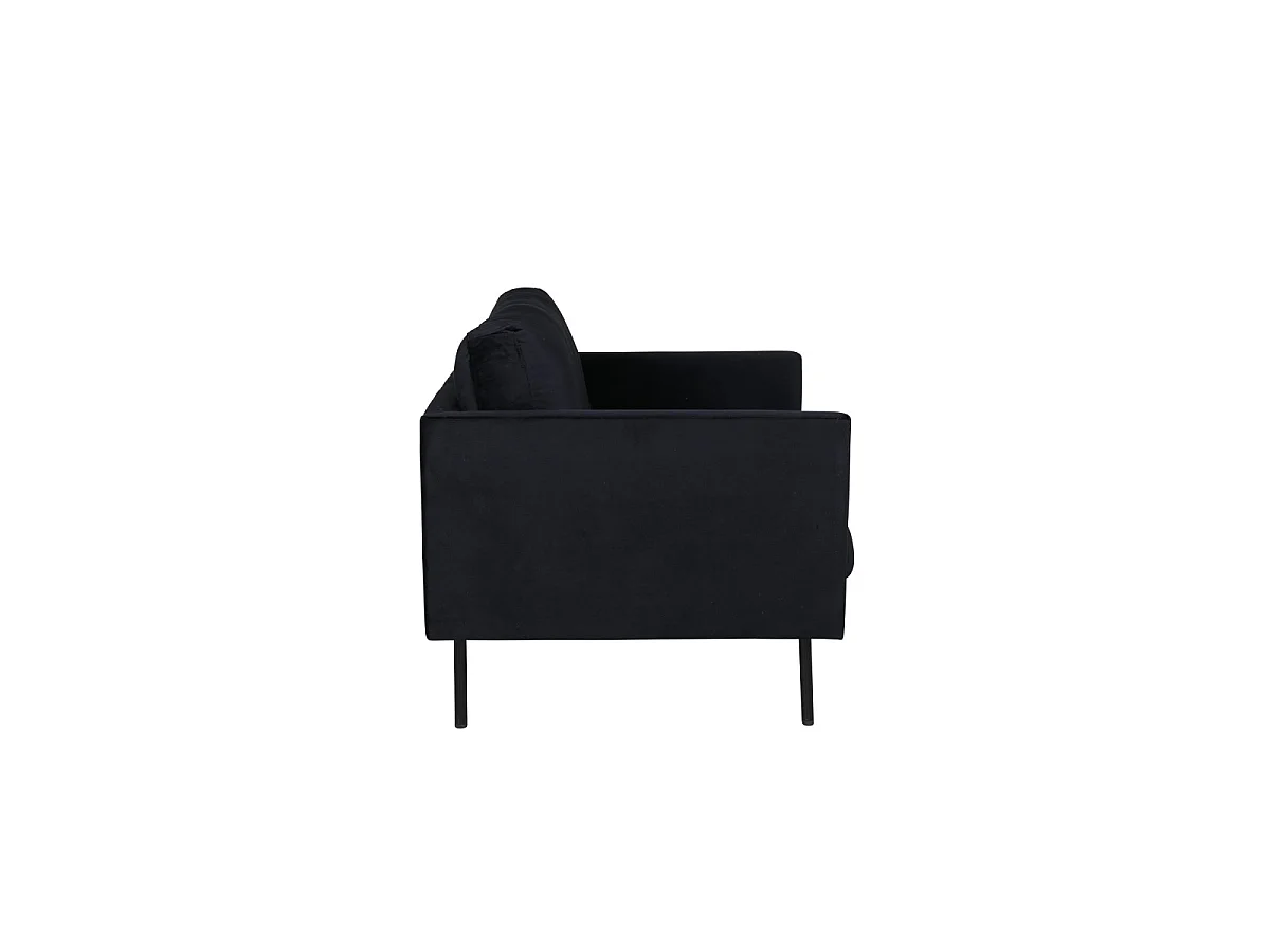Zoom Sessel velour schwarz.