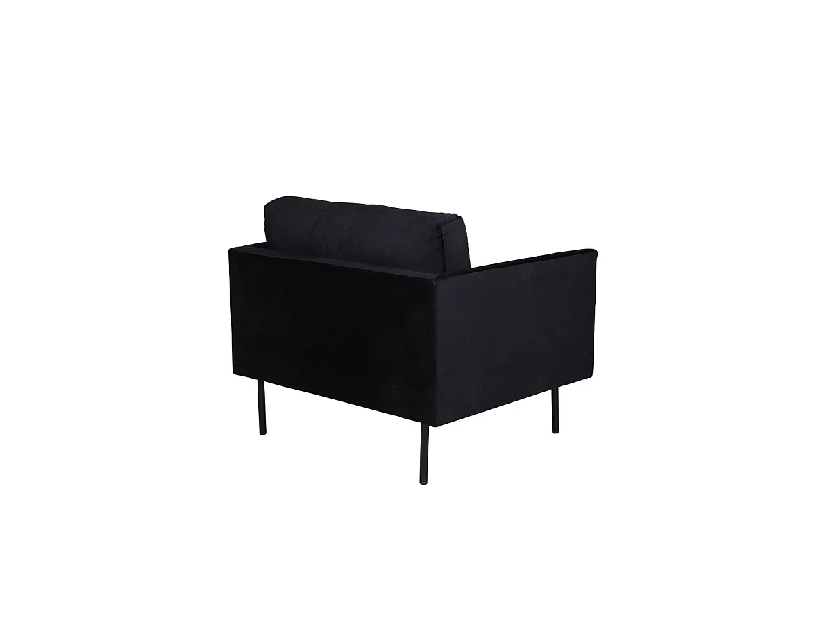 Zoom Sessel velour schwarz.