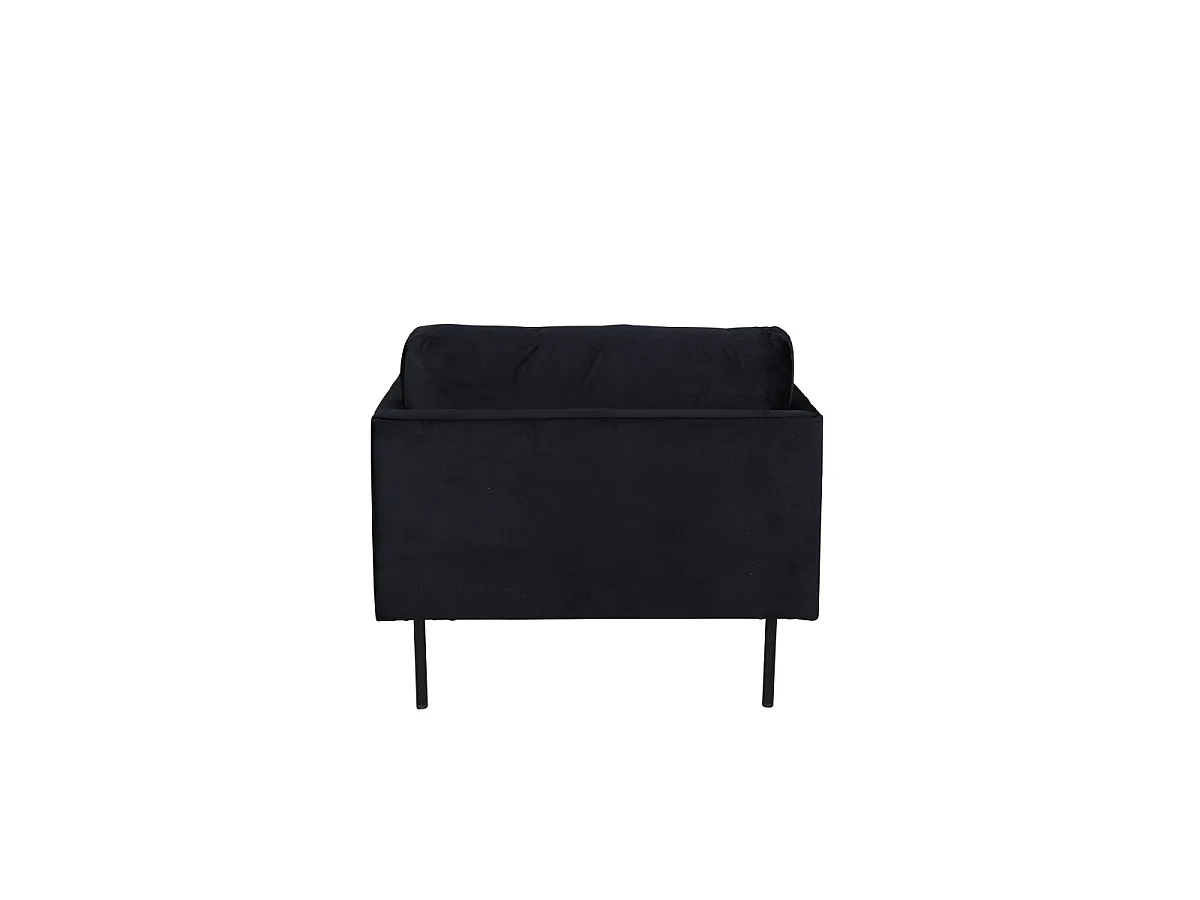 Zoom Sessel velour schwarz.