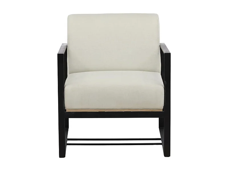 Fauteuil Design "Kansas" 83cm Blanc Cassé