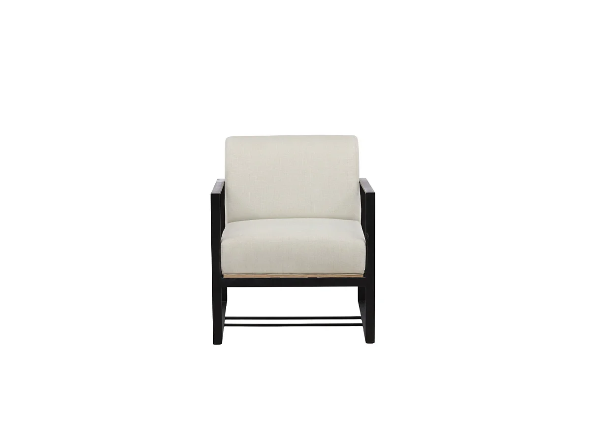Fauteuil Design "Kansas" 83cm Blanc Cassé