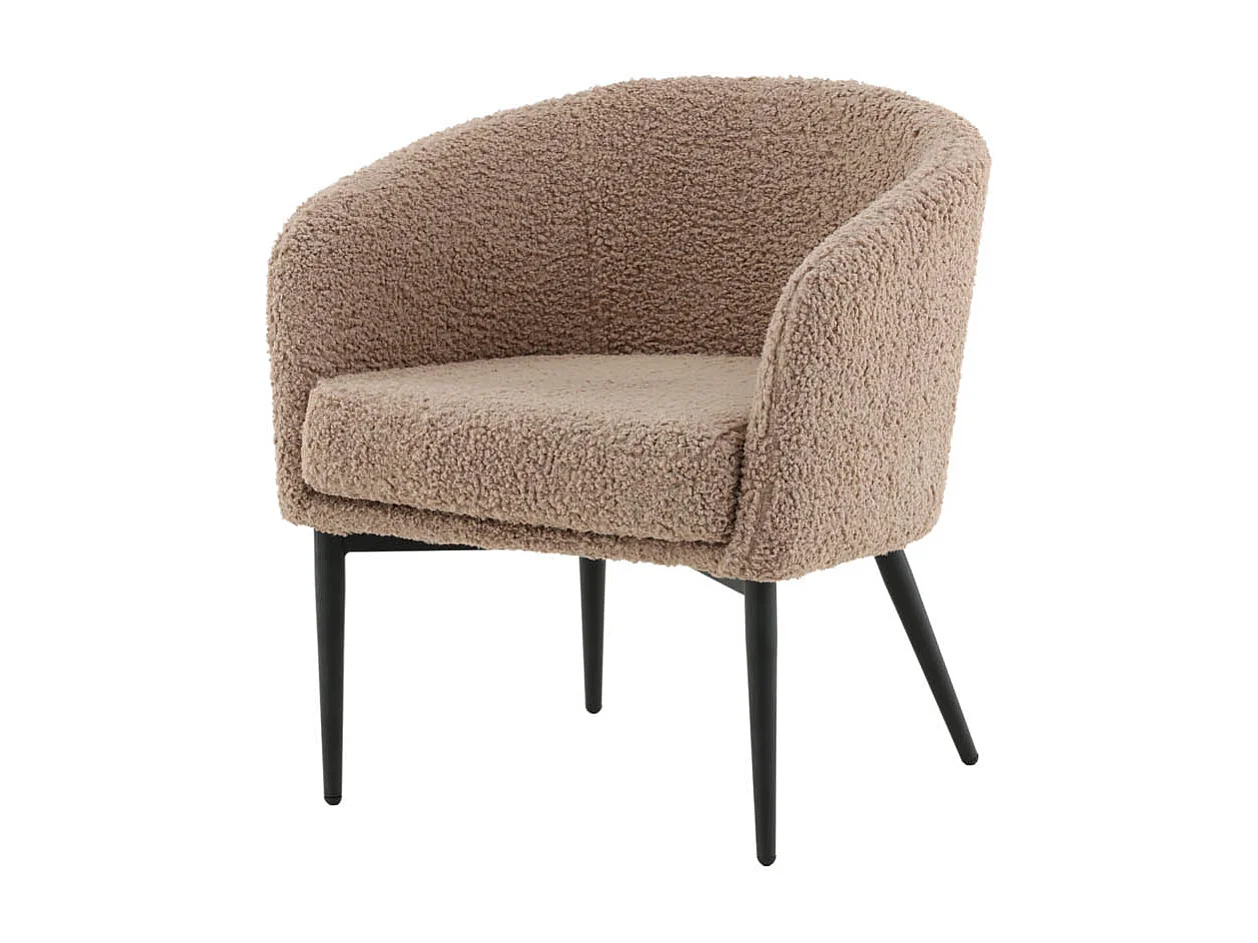 Fluffy fauteuil ours en peluche marron.