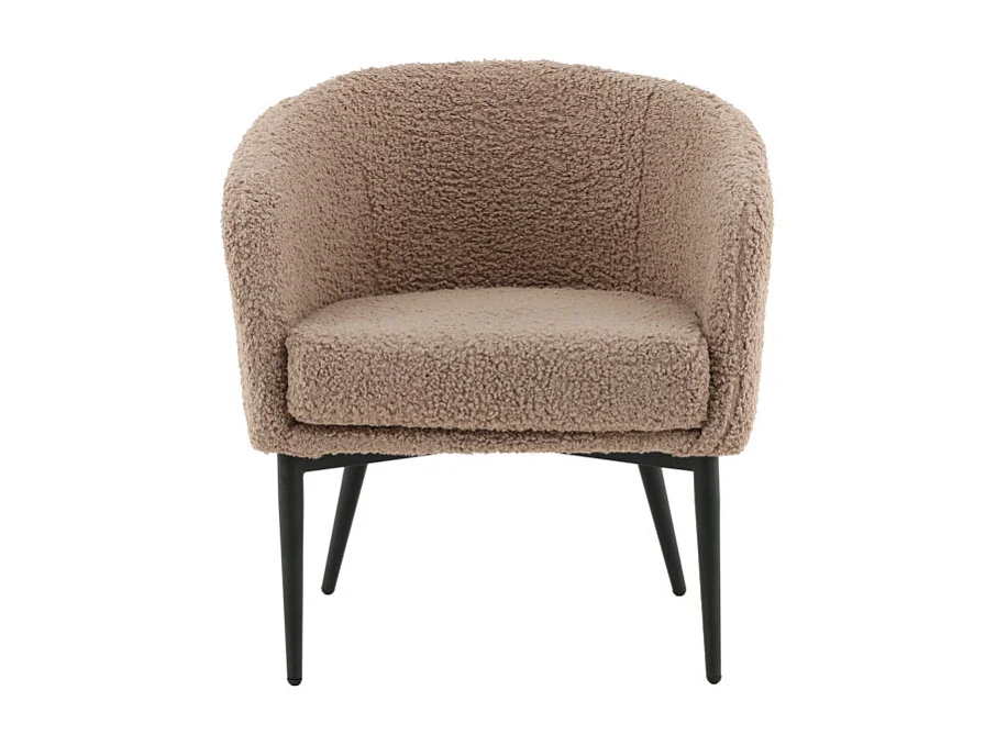 Fluffy fauteuil ours en peluche marron.