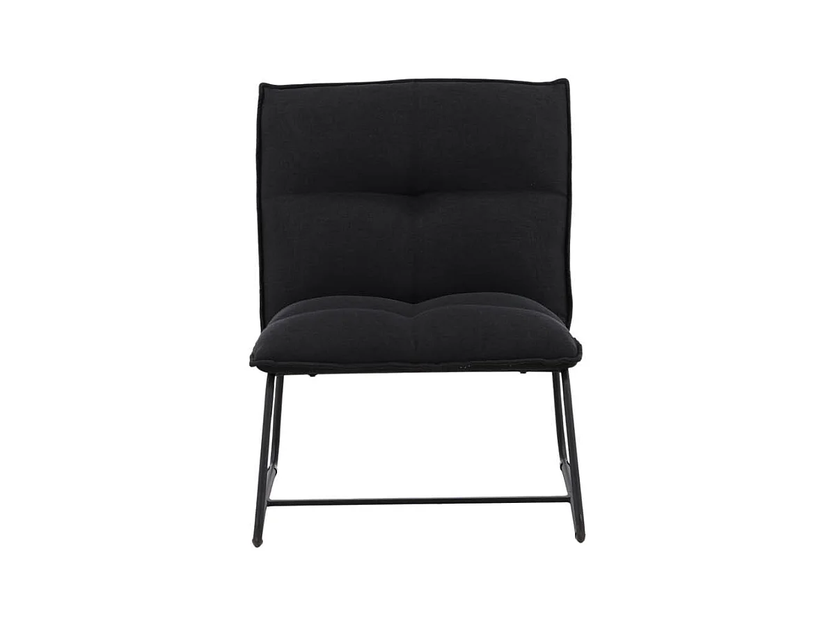 Fauteuil en Lin "Madison" 78cm Noir