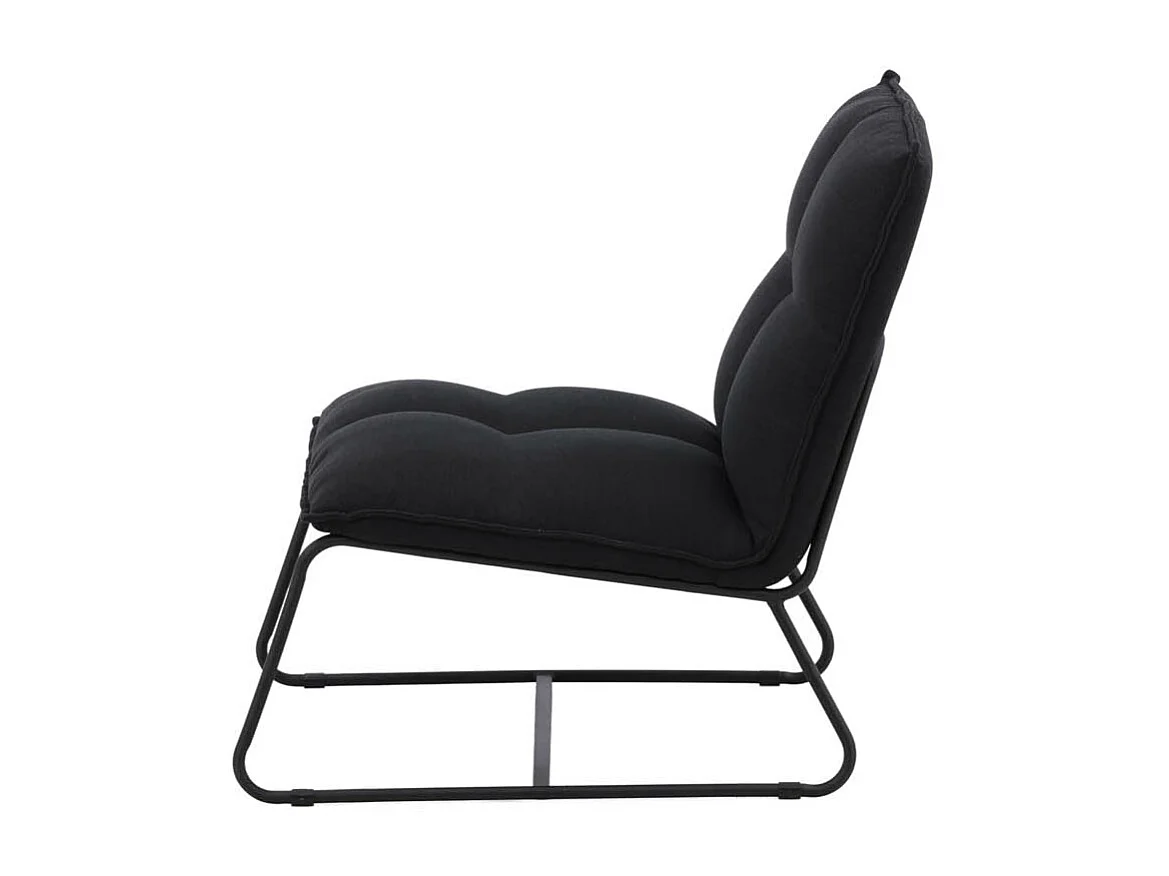 Fauteuil en Lin "Madison" 78cm Noir