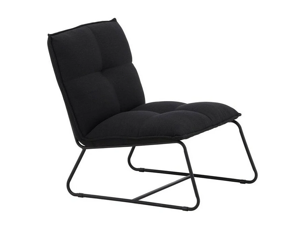 Fauteuil en Lin "Madison" 78cm Noir
