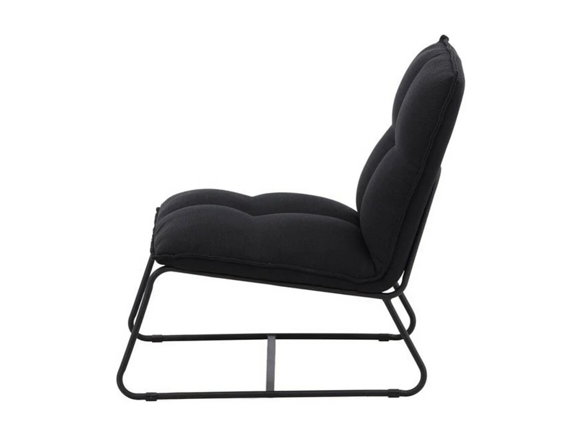 Fauteuil en Lin "Madison" 78cm Noir