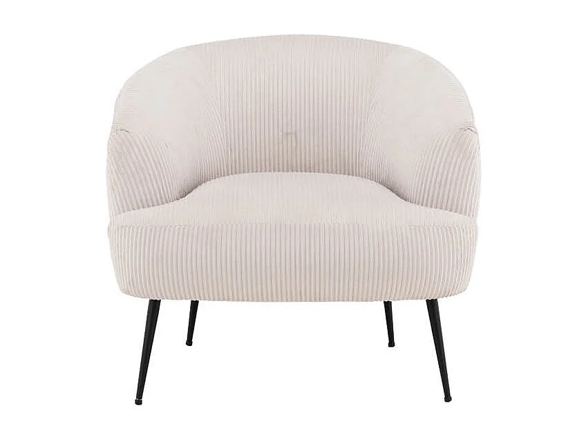 Derry fauteuil fluweel wit.